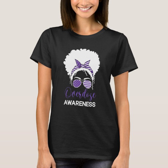 Camiseta International Overdose Awareness Day 2022 Purple R (Frente)