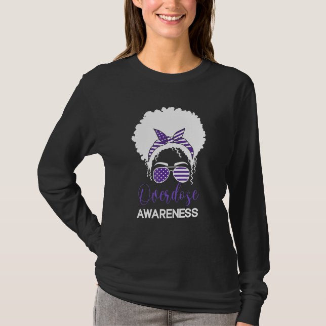 Camiseta International Overdose Awareness Day 2022 Purple R (Frente)