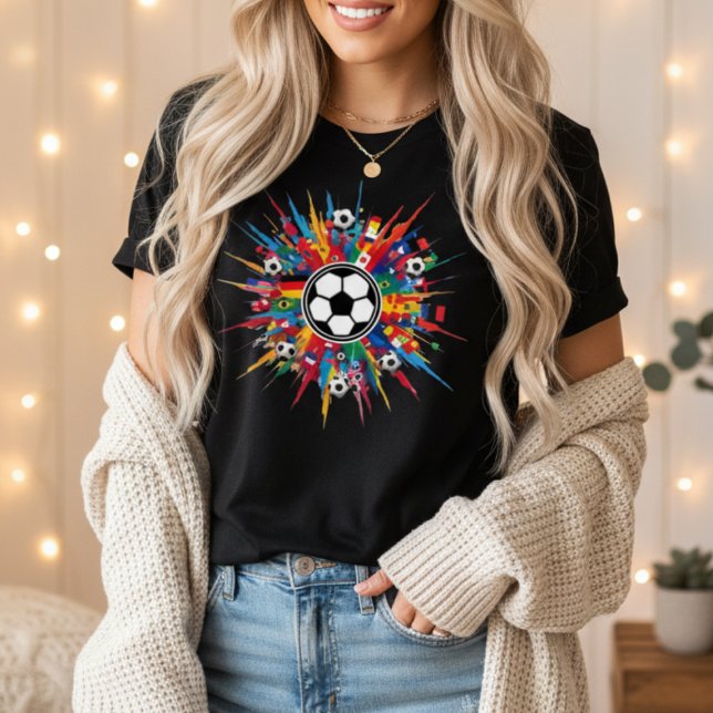 Camiseta International Soccer Flags Burst (International Soccer Flags Burst Shirt | Football Fan Tee 
)