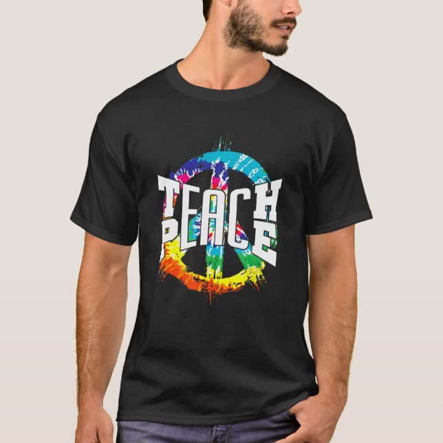 Camiseta International Teach Peace Hippie Freedom Day Tie D (Frente)