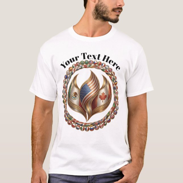 Camiseta International Unity Flame with World Flags Emblem  (Frente)