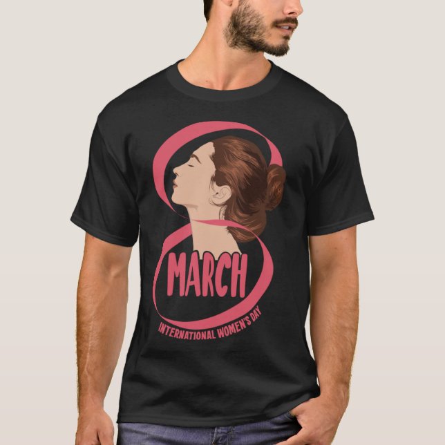 Camiseta International Women s Day  8 March 2023 girls powe (Frente)