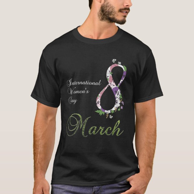 Camiseta International Women s Day Pansy Flower March 8 202 (Frente)