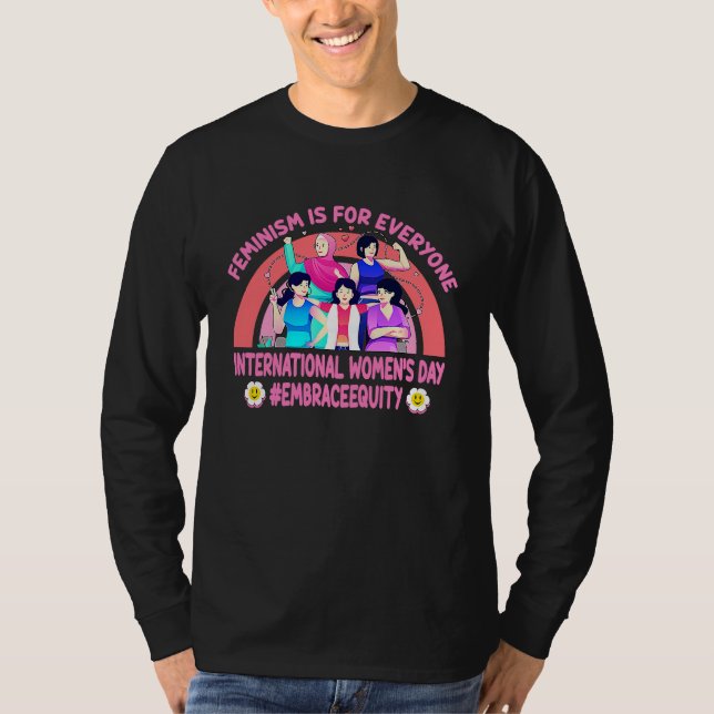 Camiseta International Women's Day Embrace Equity Feminism (Frente)