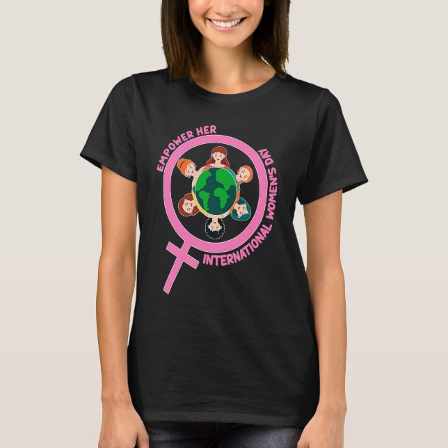 Camiseta International Women's Day  Womens Month Empower He (Frente)