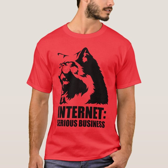 Camiseta Internet: Negócio sério (camiseta engraçada do (Frente)