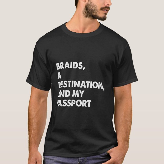 Camiseta Interrompe Um Destino E O Meu Roupa De Passaporte (Frente)