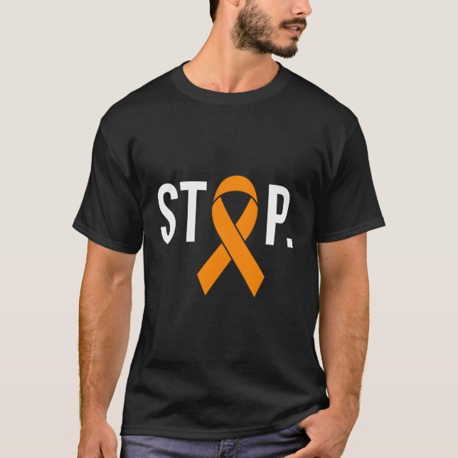 Camiseta Interromper a Consciência da Violência das Armas d (Frente)