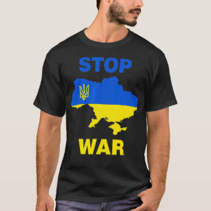 Camiseta Interromper a Primeira Guerra com a Ucrânia e apoi