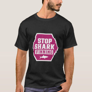 Camiseta Interromper a remoção de tubarões com a remoção de