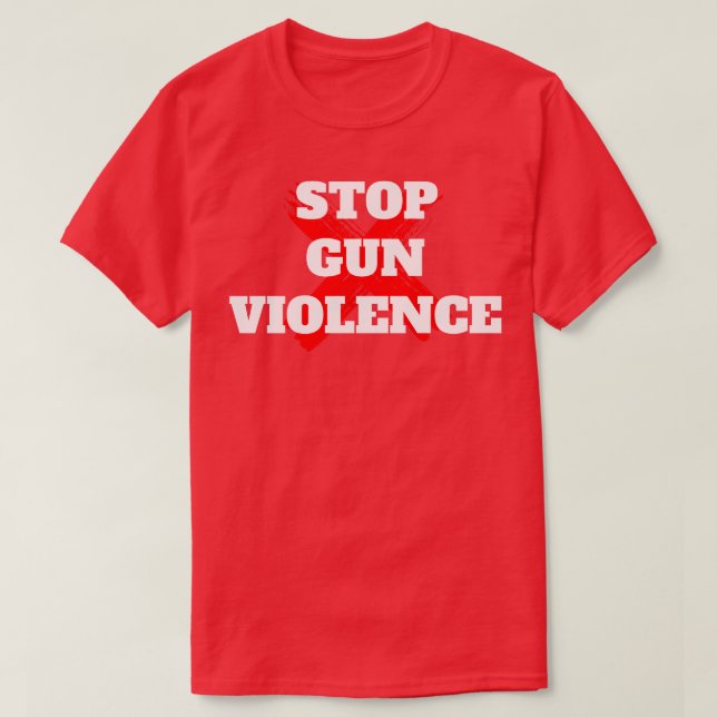 Camiseta Interromper a Violência das Armas 2 (Frente do Design)