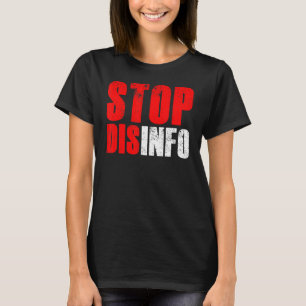 Camiseta Interromper Direitos de Desinformação Jornalismo J