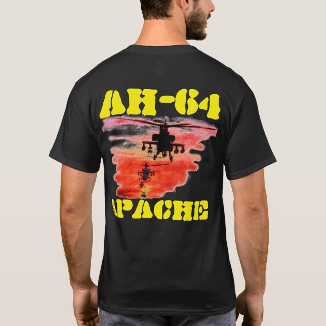 CAMISETA INTERRUPTOR INVERSOR DO ATAQUE DE AH-64 APACHE (Verso)