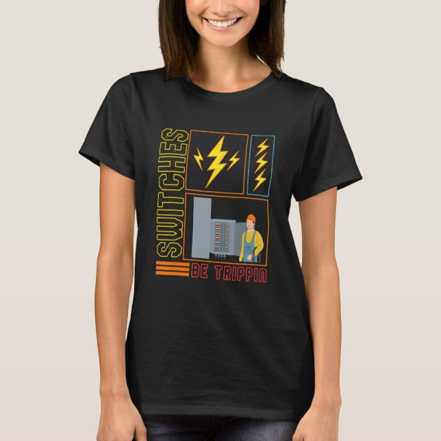 Camiseta Interruptores são motores elétricos elétricos elét (Frente)