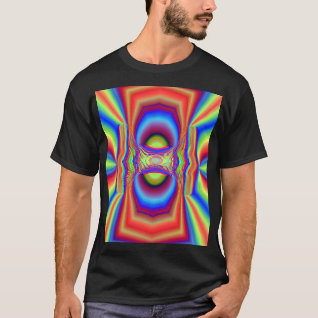 Camiseta Interseção dimensional Arte digital (Frente)