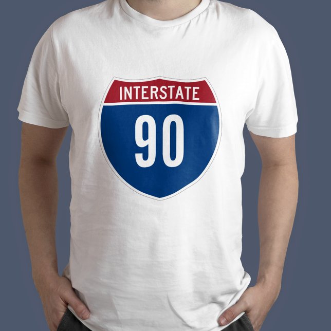 Camiseta Interstate 90 - Aniversário de 90 (Criador carregado)