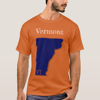 Camiseta Interstateas de Vermont [Design Azul-Marinho]