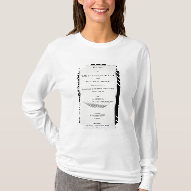 Camiseta intervalo da Anti-remoção, pela nação Cherokee, na (Frente)