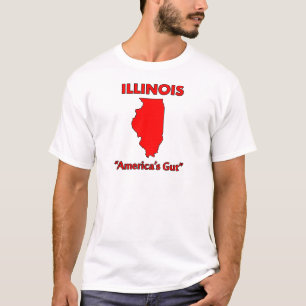 Camiseta Intestino de Illinois - de América