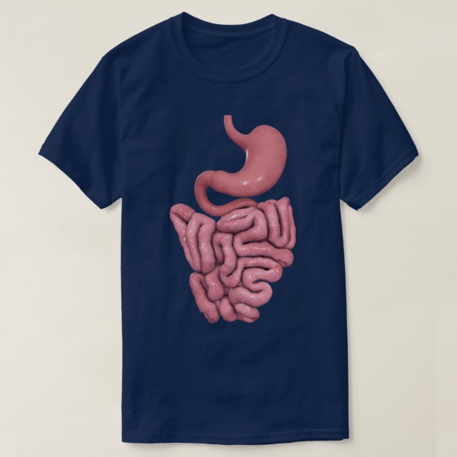 Camiseta intestinos (Frente do Design)