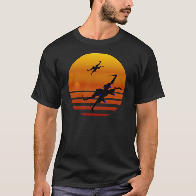 Camiseta Into the Sunset - X-wing Fanart (Frente)