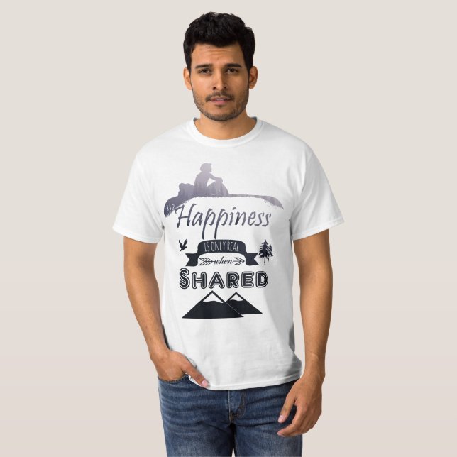 Camiseta INTO THE WILD - Happiness is only real when shared (Frente Completa)