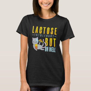 Camiseta Intolerante à Lactose Mas Bem Que o Gato é Intoler