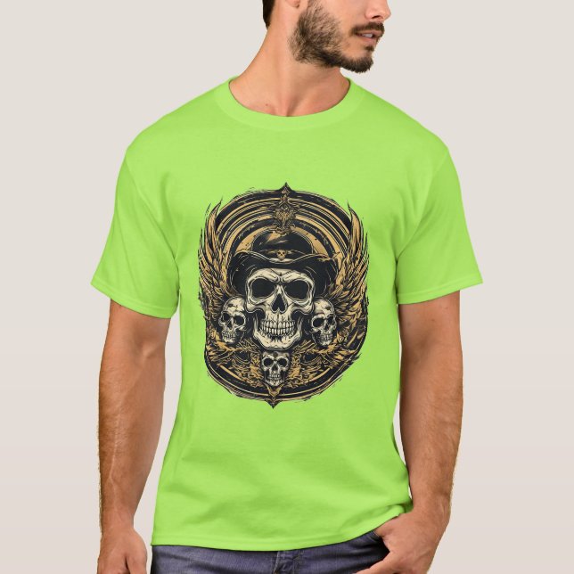 Camiseta Intrair Design do crânio (Frente)
