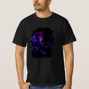 Camiseta Intrair o padrão geométrico do neon