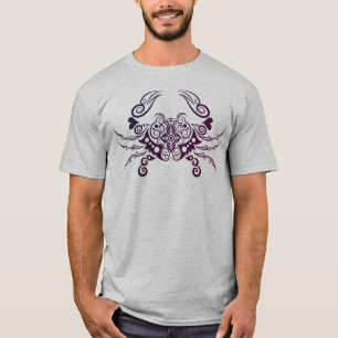 Camiseta Intrincado Design de Caranguejo com Mandala Orname