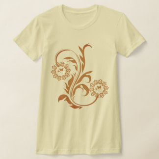 Camiseta Intrincado Mandala Floral Ornamentado e Borboletas