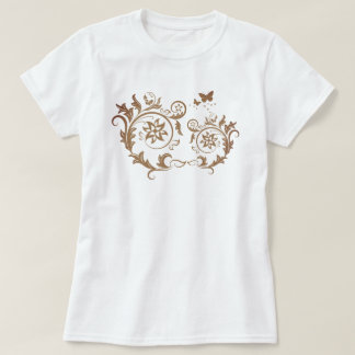 Camiseta Intrincado Ornato Floral Mandala Redemoinho