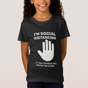 Camiseta Introdução antissocial distanciante social fica lo