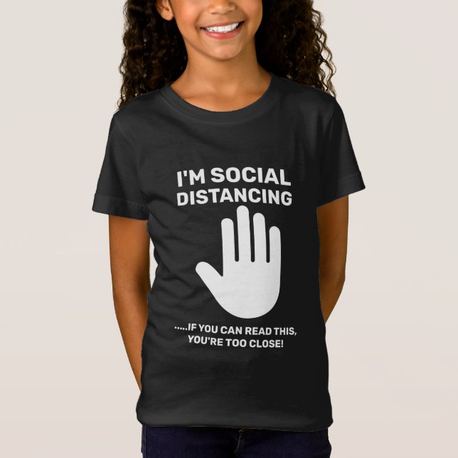 Camiseta Introdução antissocial distanciante social fica lo (Frente)