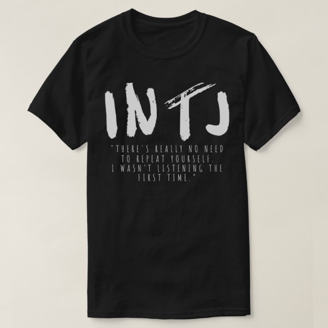 Camiseta Introdução ao Teste de Personalidade INTJ Engraçad (Frente do Design)
