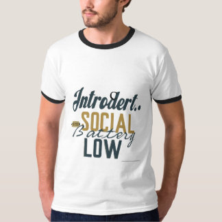 Camiseta "Introdução: bateria social baixa"