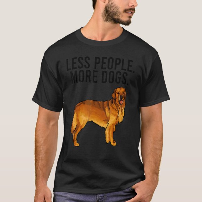 Camiseta Introdução do Ouro Retriever de Menos Pessoas Mais (Frente)