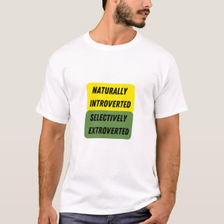Camiseta Introduzida Seletivamente Naturalmente Extrovertid