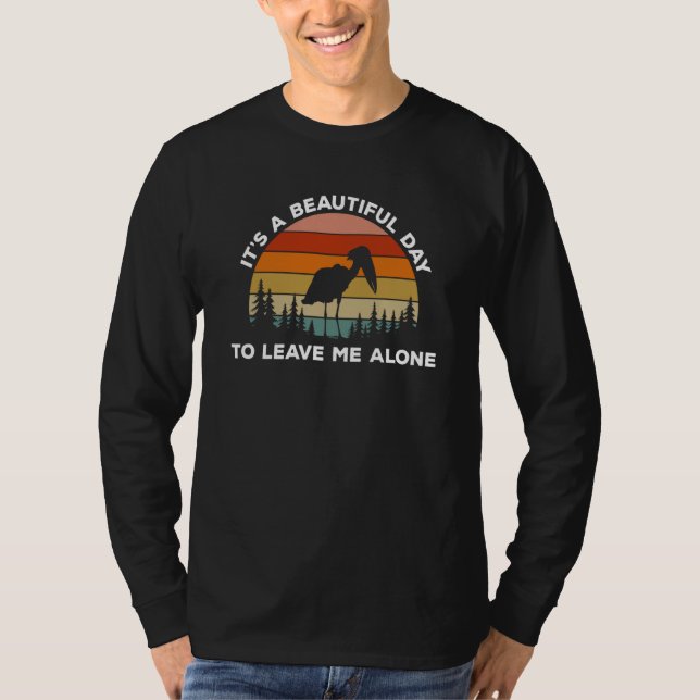 Camiseta Introvert Bird Watcher Shoebill Stork Beautiful Da (Frente)