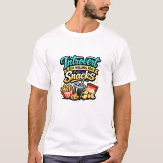 Camiseta  Introvert But Willing For Snacks