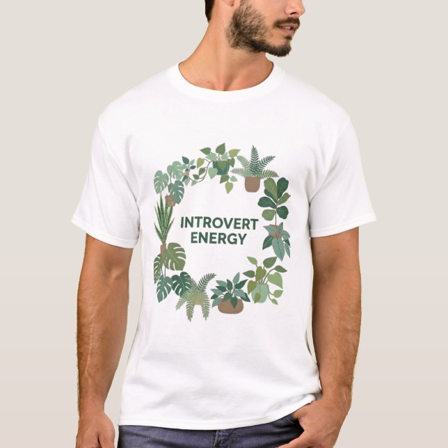 Camiseta Introvert Energy Nature Aesthetic T-Shirt (Frente)