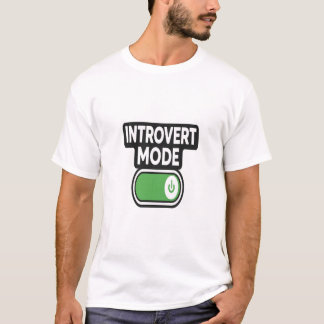 Camiseta Introvert Mode Activated – Quiet Personality Desig