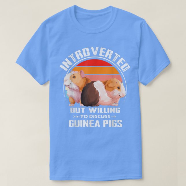 Camiseta Introverted But Willing To Discuss guinea pigs Kit (Frente do Design)