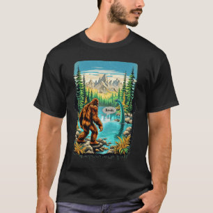 Camiseta Introvertido Engraçado Bigfoot Sasquatch Monstro d