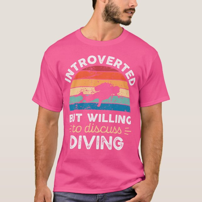 Camiseta Introvertido Mas Disposto a Discutir Diving (Frente)