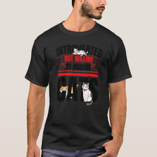 Camiseta Introvertido Mas Disposto A Discutir Gatos Anti So