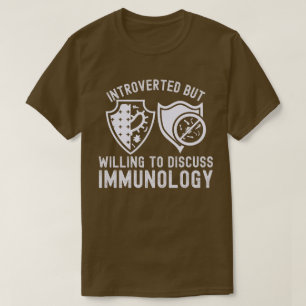 Camiseta Introvertido mas disposto a discutir Imunologia