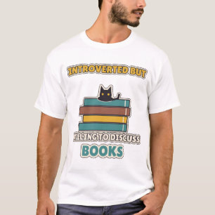 Camiseta Introvertido Mas Disposto a Discutir Livros