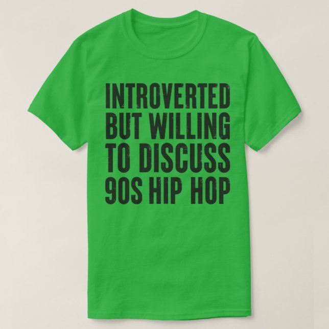 Camiseta introvertido mas disposto a discutir o Vin Hip Hop (Frente do Design)