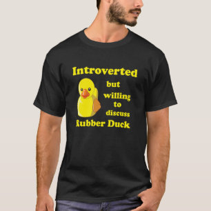 Camiseta Introvertido mas disposto a discutir Pato de Borra